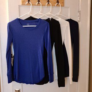 Lot of 4 - OLD NAVY Thermal Long-Sleeved Tops Many Colors!!  SIZE:  Small